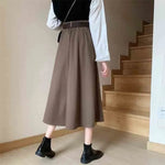 Midi Solid Skirts