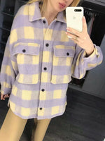 Stylish Sweet Plaid Woolen Jacket