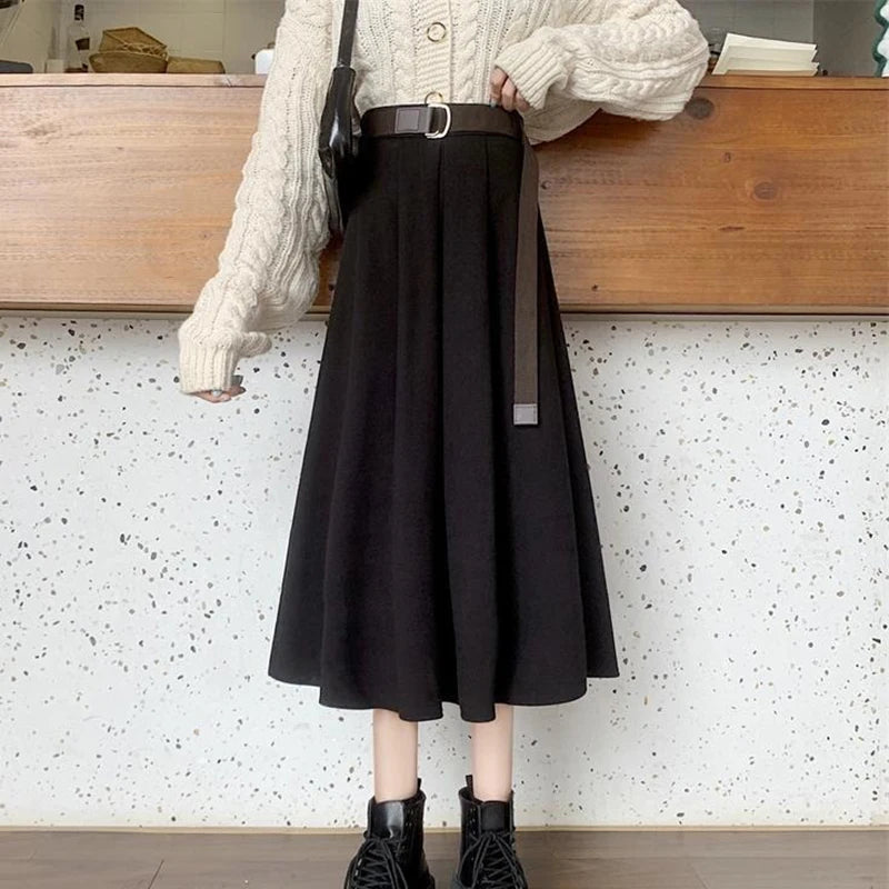 Midi Solid Skirts