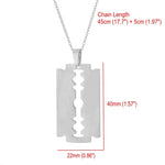 Chic Shaving Blade Pendant Necklace