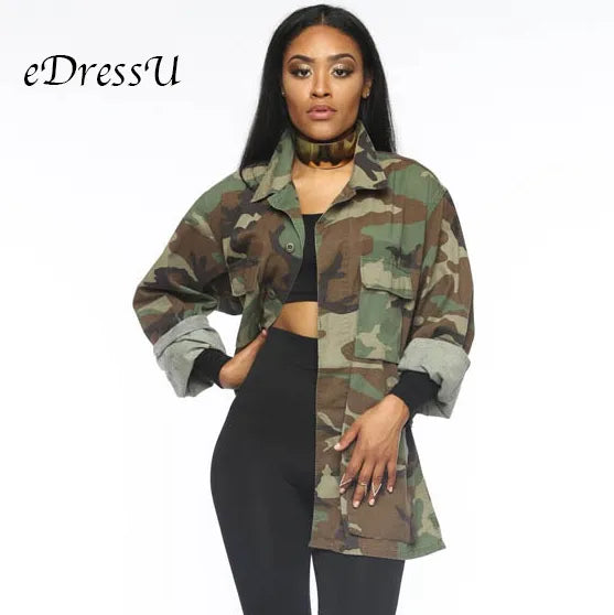 Green Camo Long Jacket