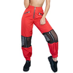 Red Loose Mesh Pants