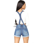 Sleek Roll Up Denim Overalls