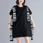 Letter Printed Bat T-shirt Dress