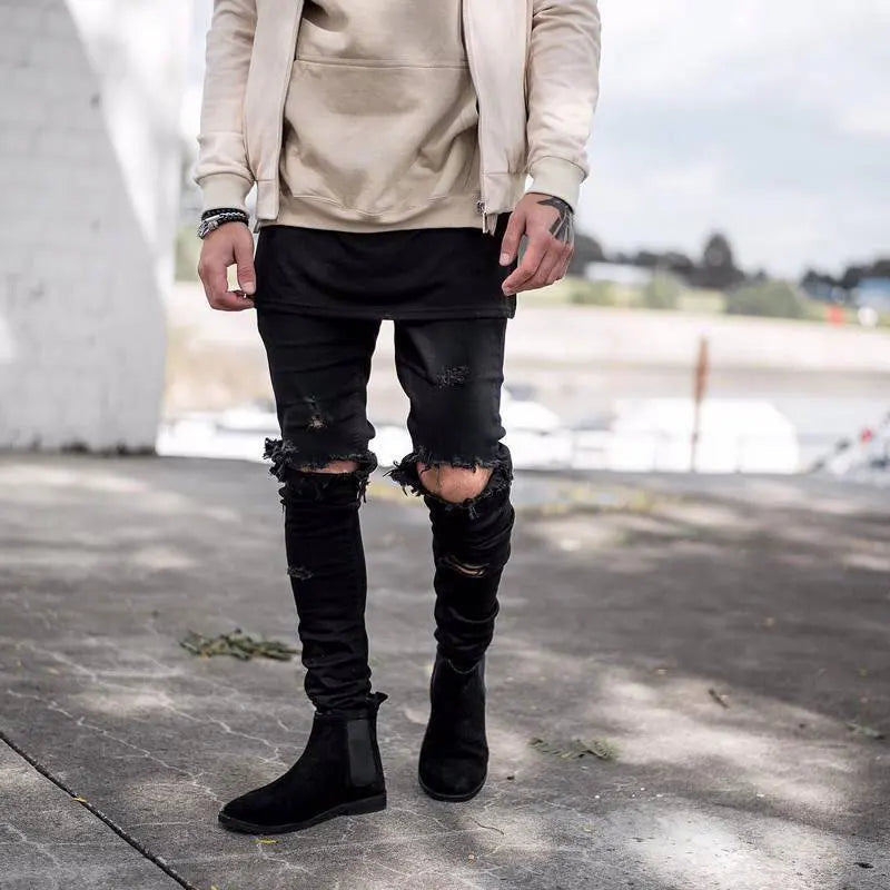 Hip Hop Ripped Skinny jeans