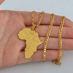 Unisex African Map Pendant & Necklace