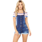 Sleek Roll Up Denim Overalls