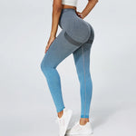 Casual Gradient Patchwork Fitness Leggings