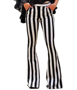 Elegant Black Vertical Striped Pants