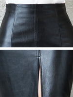 Sexy Faux Leather Skirt