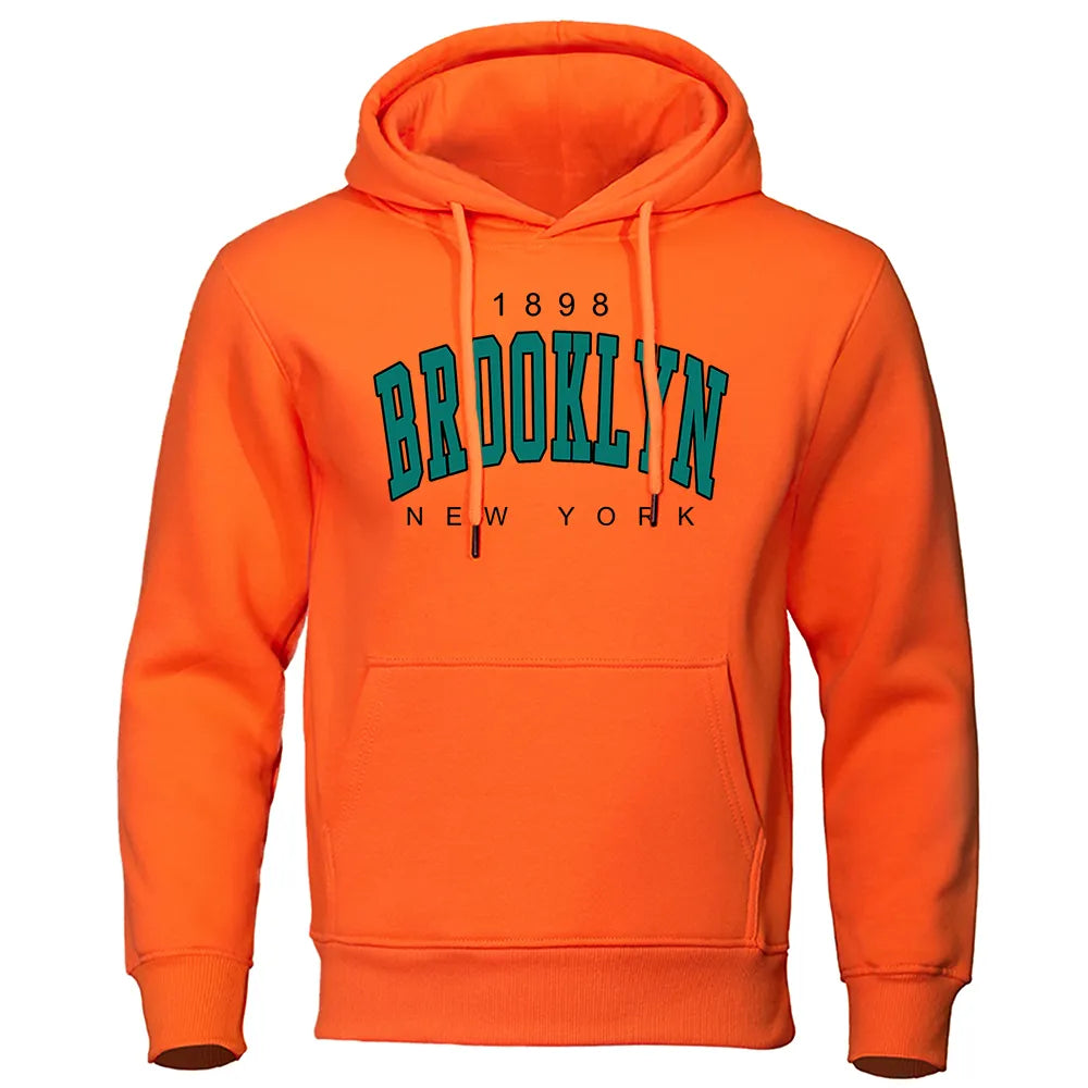 New York Printed Mens Hoodie