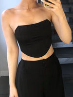 Velvet Sexy Corset Crop Top