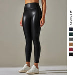 High Waist Faux Leather Leggings