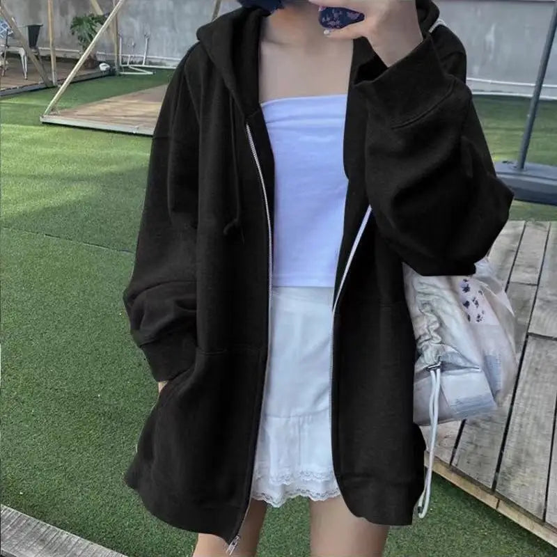 Loose Black Hoodie