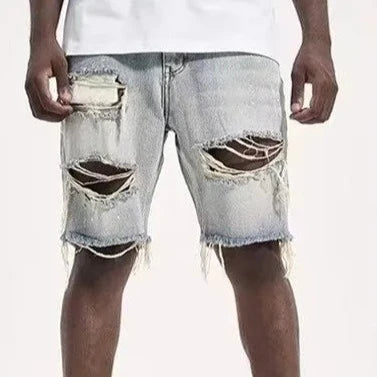 Distressed Denim Shorts