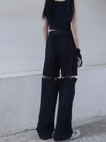 Oversize Hollow Out Wide Leg Pants