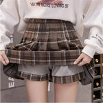 Sweet Korean Style Plaid Skirt