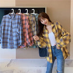 Y2K Retro Oversized Plaid Shirt