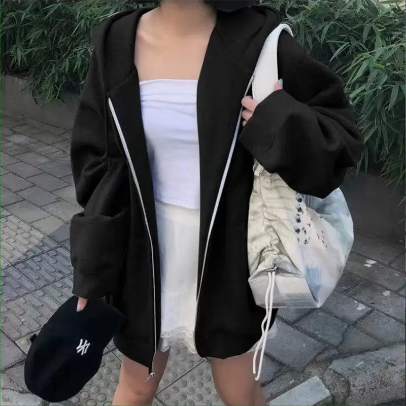 Loose Black Hoodie