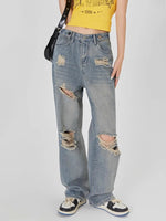 Fashionable Ripped Baggy Jeans