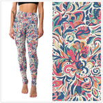 High Waist Paisley Printed Legging