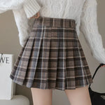 Sweet Korean Style Plaid Skirt